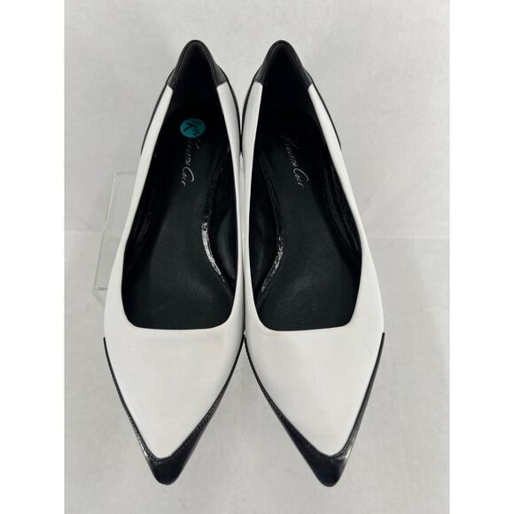Kenneth Cole Pointed Black and White Flats - Picture 1 of 5